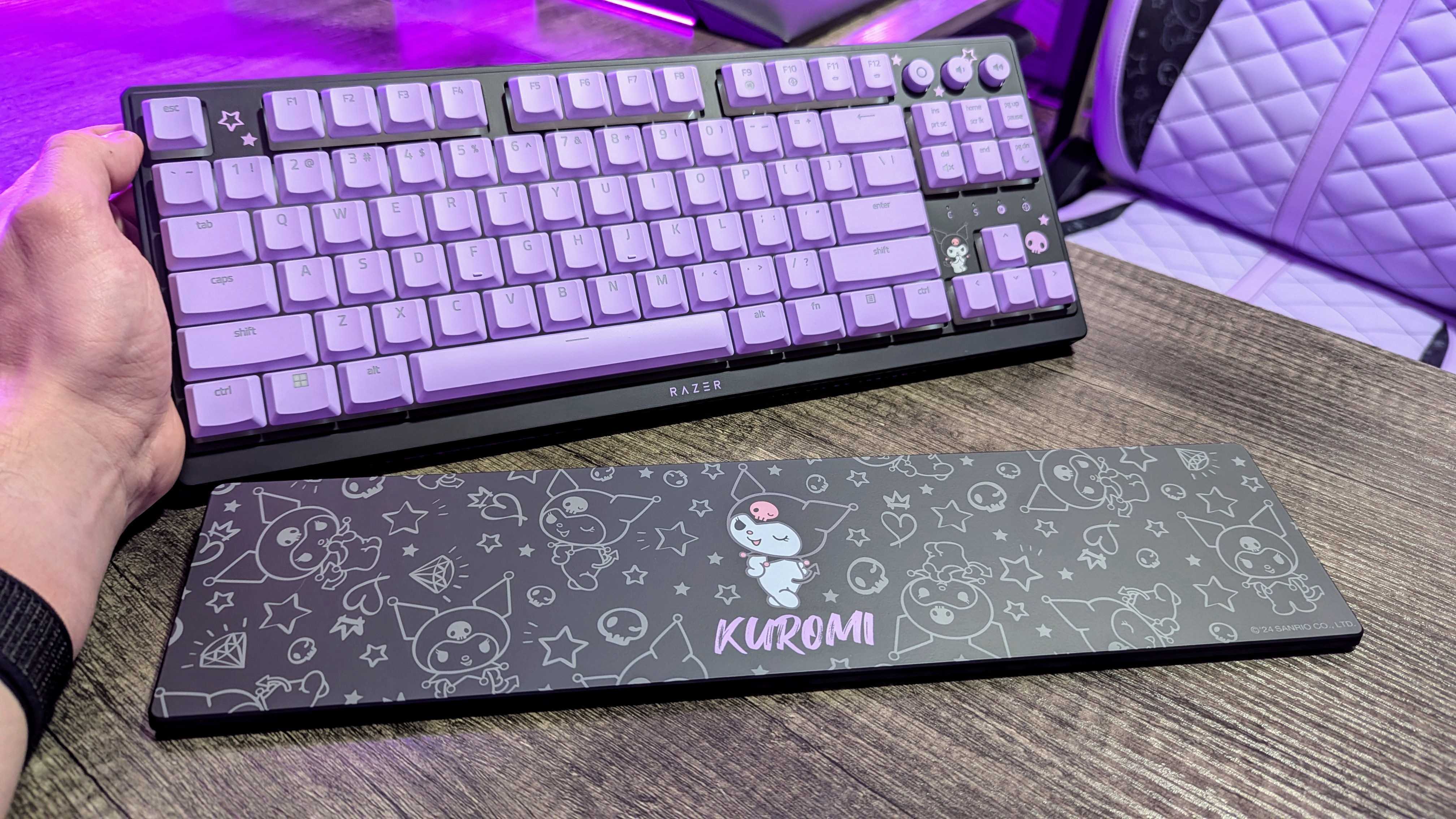 The Razer Ornata V3 Tenkeyless Kuromi Edition.