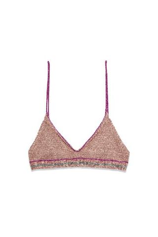 Brassiere, Clothing, Undergarment, Lingerie, Swimsuit top, Violet, Pink, Bikini, Crop top, Swimwear,