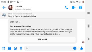 Screenshot Facebook Mentorship Program