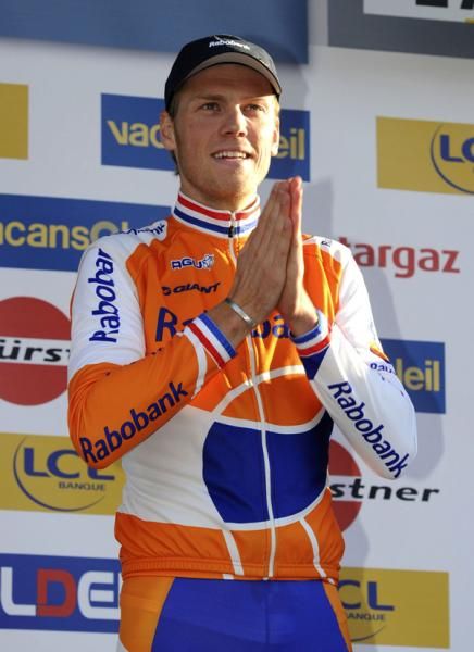 Sonic Boom: The Rabobank rider takes the win