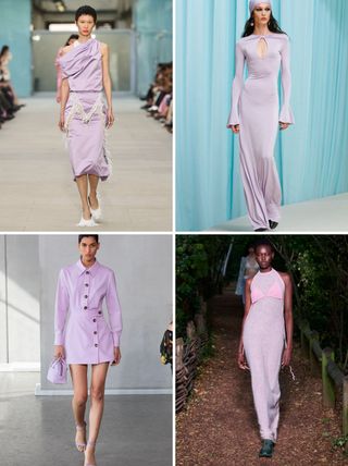 Dress colour trends: muted lavender
