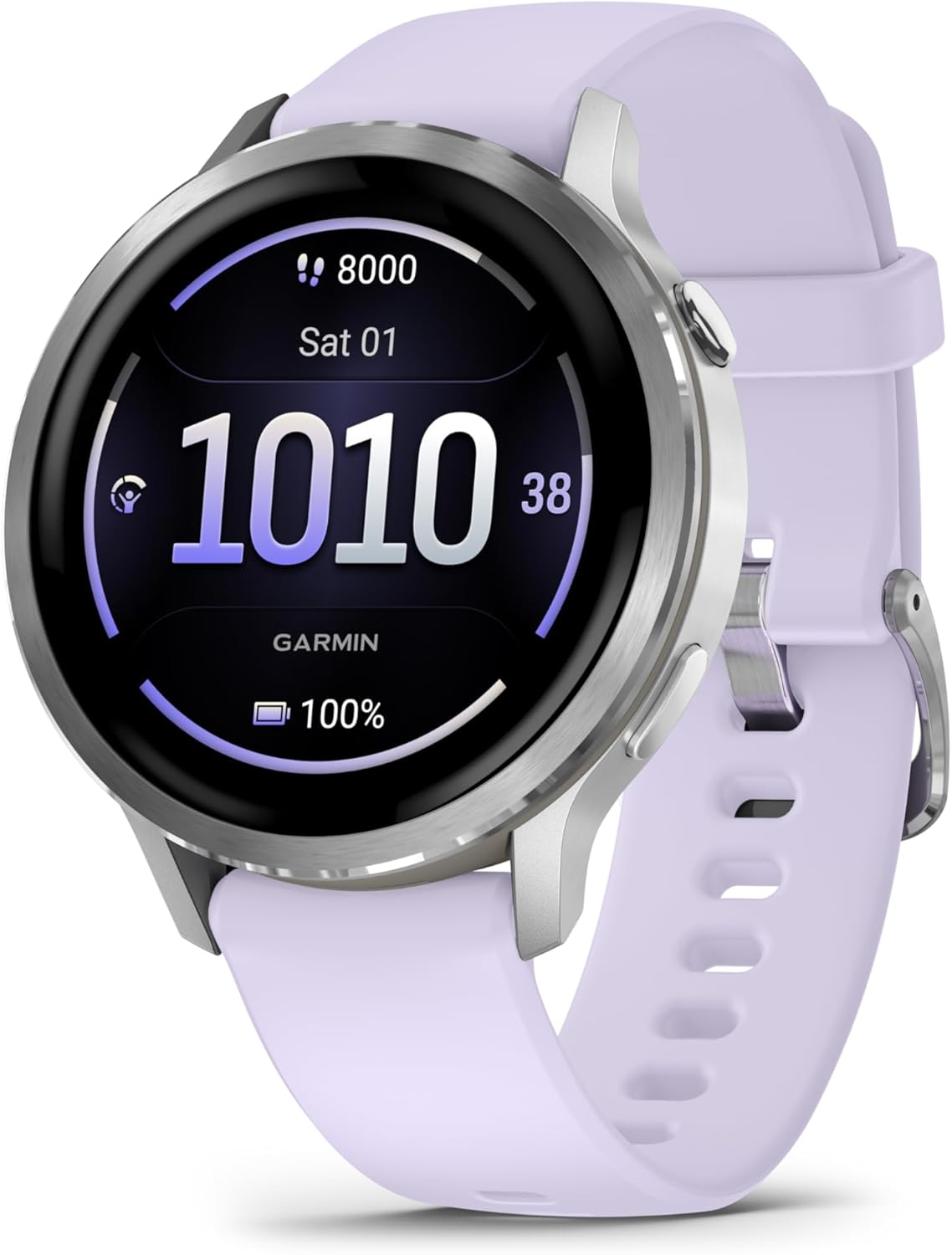 Garmin Venu 4 41mm - Gps Smartwatch, Amoled Touchscreen, 24/7 Advanced Health &amp;amp; Fitness, 80+ Sports Apps, Flashlight, Ecg App, Sleep Tracking,fitness Coach,up to 10 Days Battery Life,silver/periwinkle