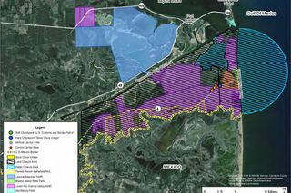 This map from the FAA Record of Decision approving SpaceX's spaceport plans shows the location of the proposed private launch site in Cameron County, Texas.