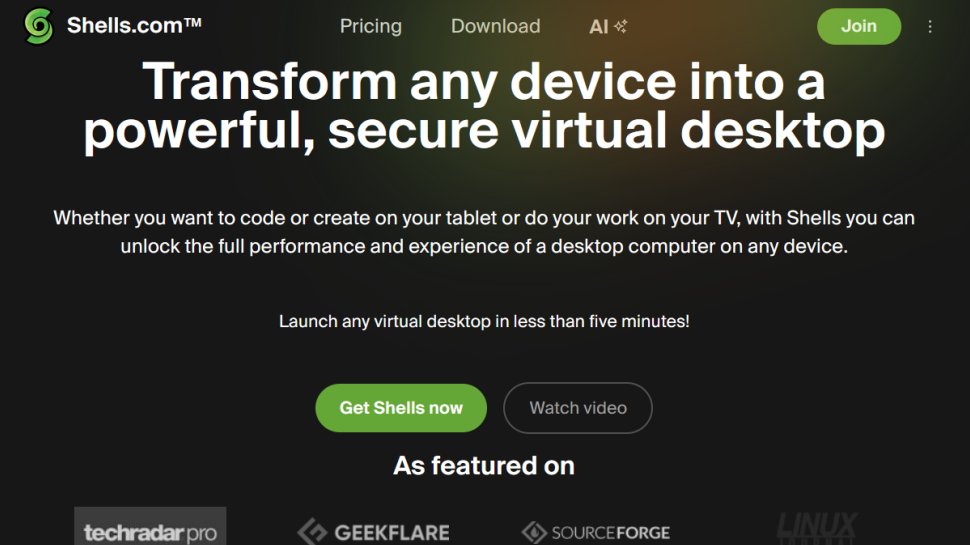 Shells.com website screenshot (February 2026).