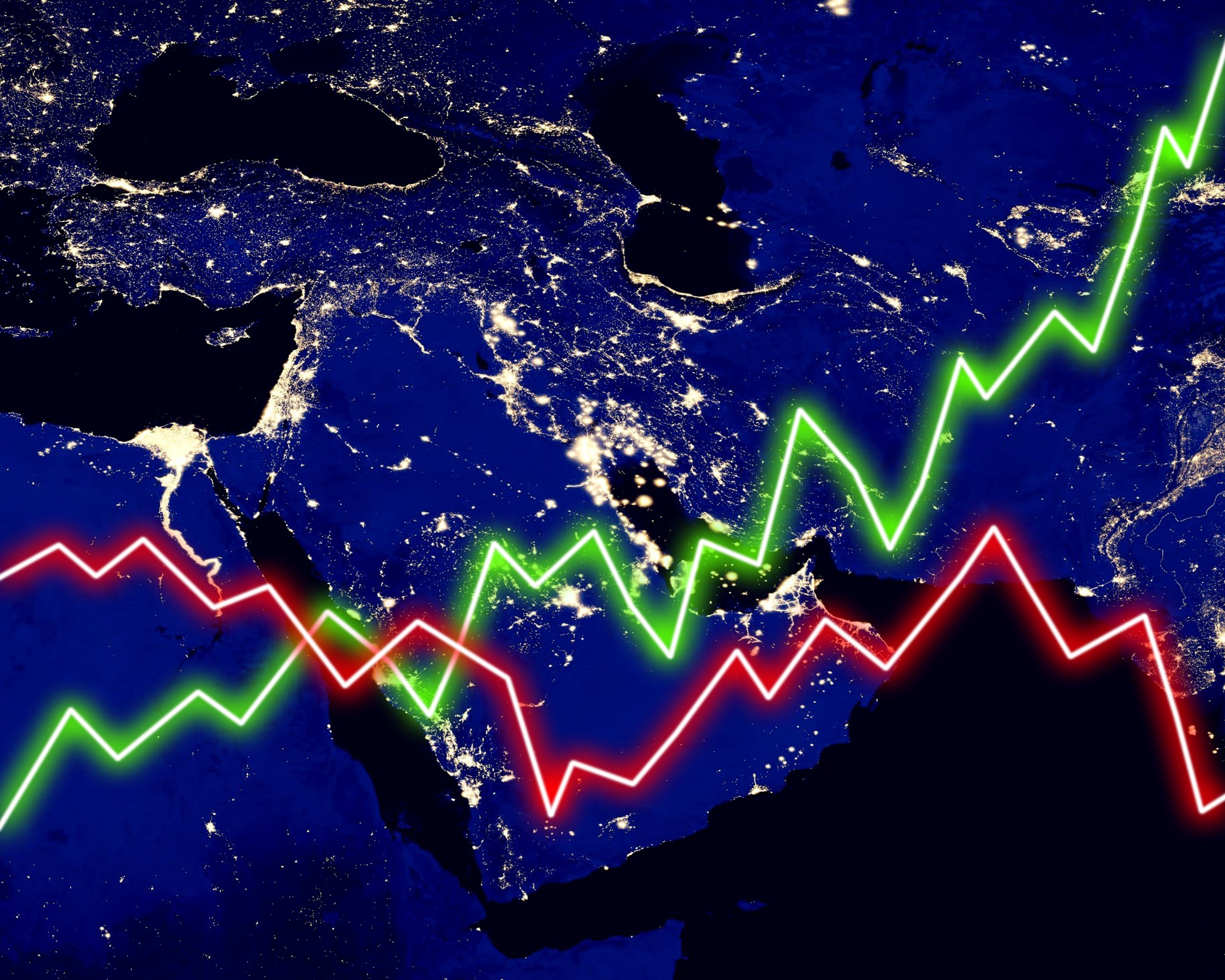 strait of hormuz stock market green red
