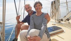Shot of a loving mature couple on a sailboat