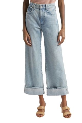 Taylor Cuff High Waist Wide Leg Jeans