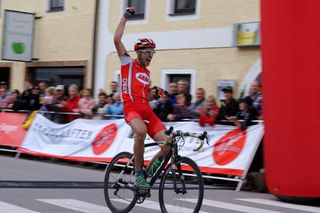 Markus Eibegger won the final stage of this year's race with a solo win into St Georgen.