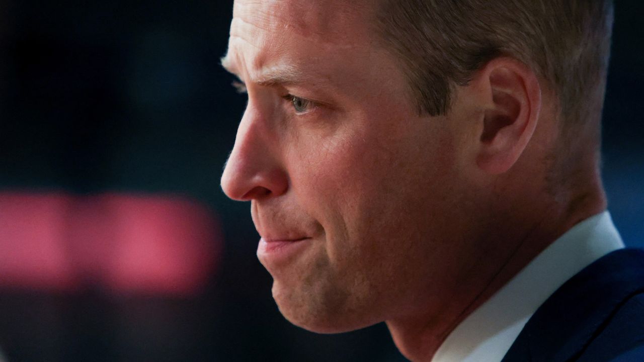 Side profile shot of Prince William