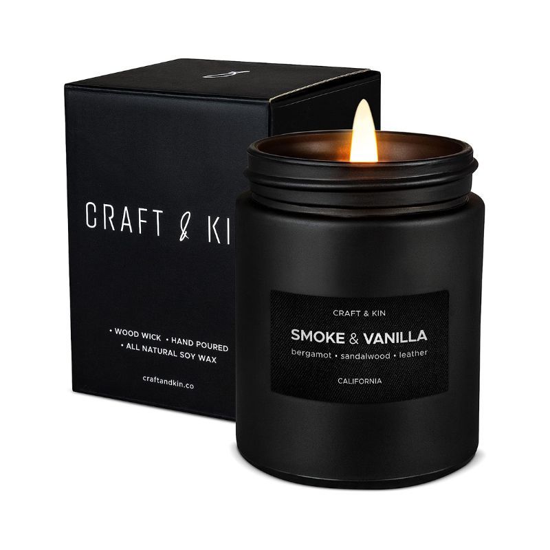 A smoke and vanilla scented candle is one of the best candles on Amazon for men.