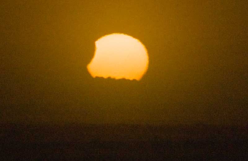 Solar Eclipse Darkens Sun Over Southern Hemisphere Space
