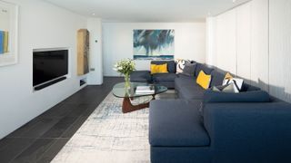 contemporary living room with shadow gaps