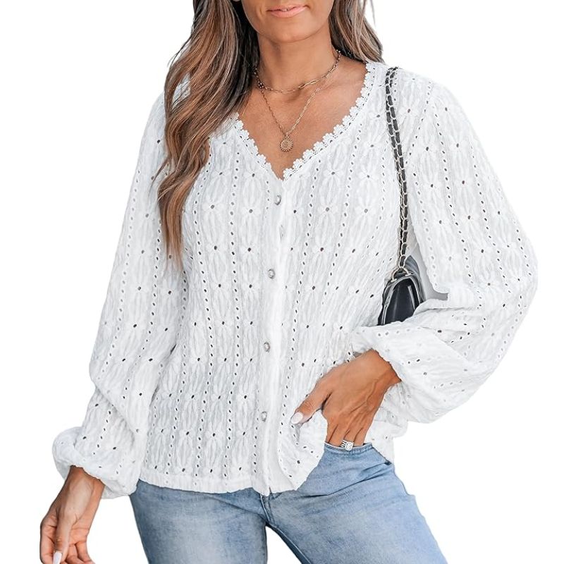 white blouse from Amazon