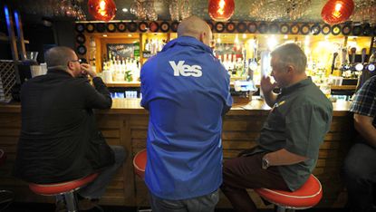 Scottish voters in a pub