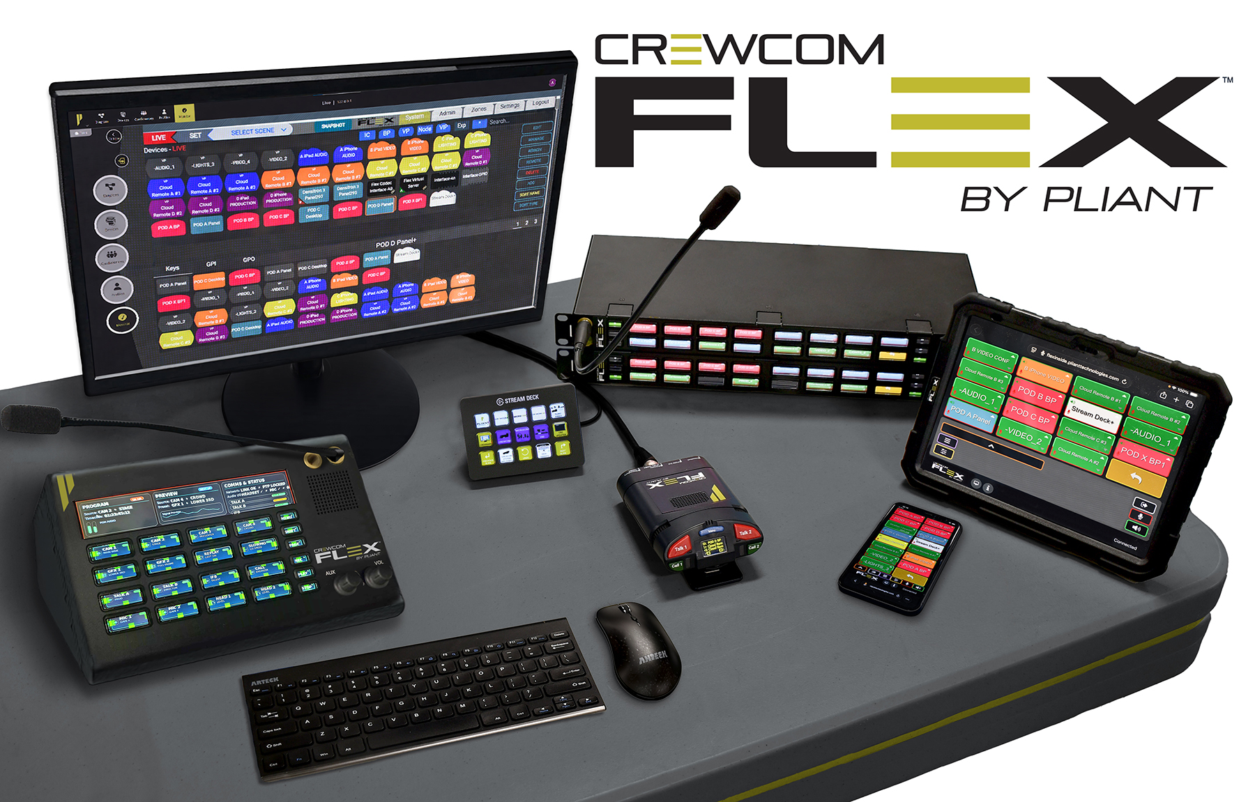 Pliant Technologies' CrewCom Flex, with logo