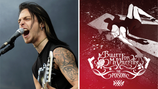 Bullet For My Valentine in 2006, next to The Poison 20th anniversary artwork