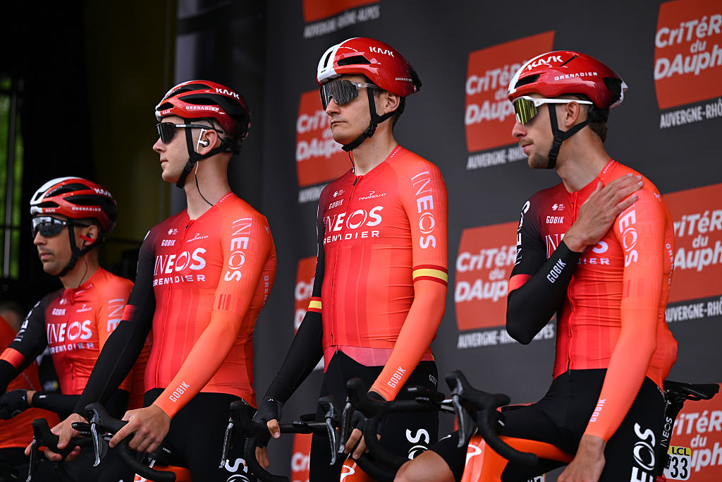 DOMERAT, FRANCE - JUNE 08: Carlos Rodriguez of Spain and Team INEOS Grenadiers prior to the 77th Criterium du Dauphine 2025, Stage 1 a 195.8km stage from Domerat to Montlucon / #UCIWT / on June 08, 2025 in Domerat, France. (Photo by Dario Belingheri/Getty Images)
