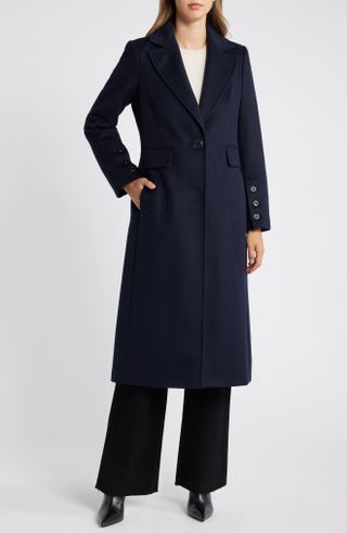 Sam Edelman, Single Breasted Wool Blend Reefer Coat