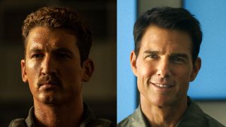 Miles Teller and Tom Cruise in Top Gun: Maverick