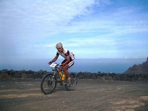 A racer in action