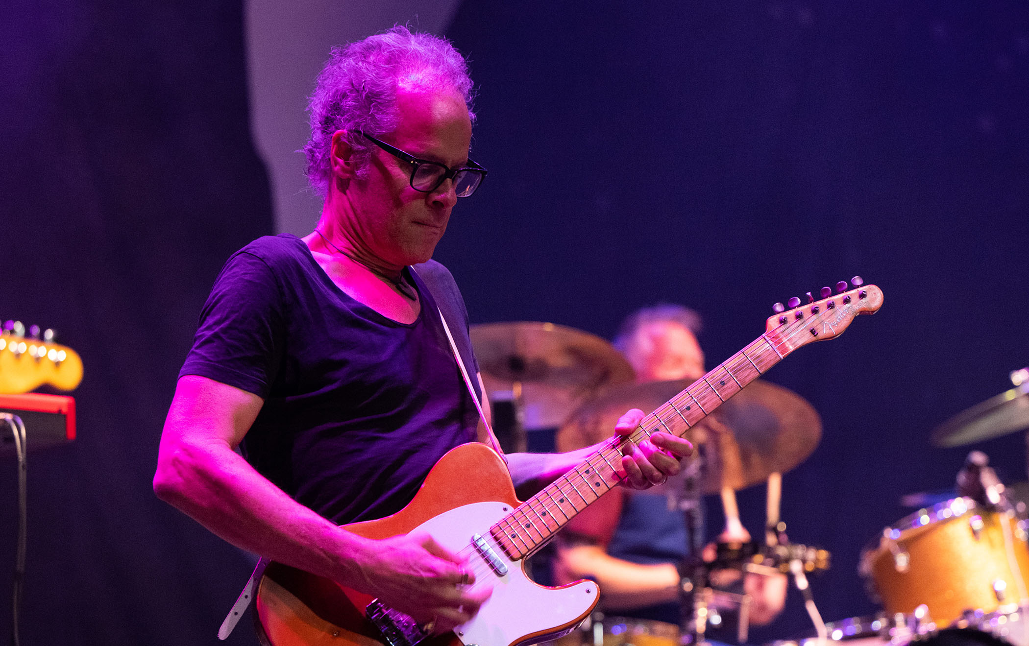 Eric Schermerhorn performs live with a Telecaster during a David Bowie tribute concert.
