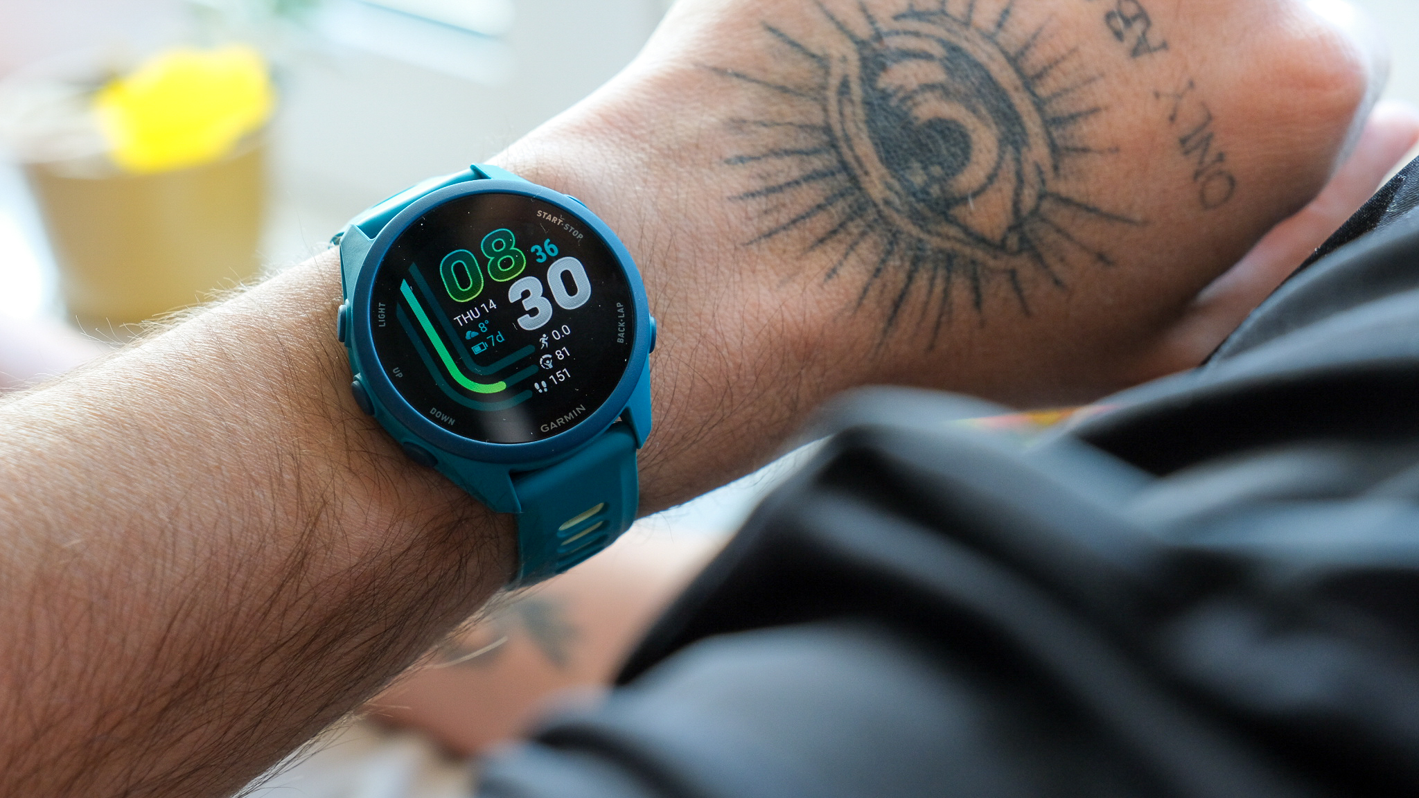 Garmin Forerunner 170 on wrist