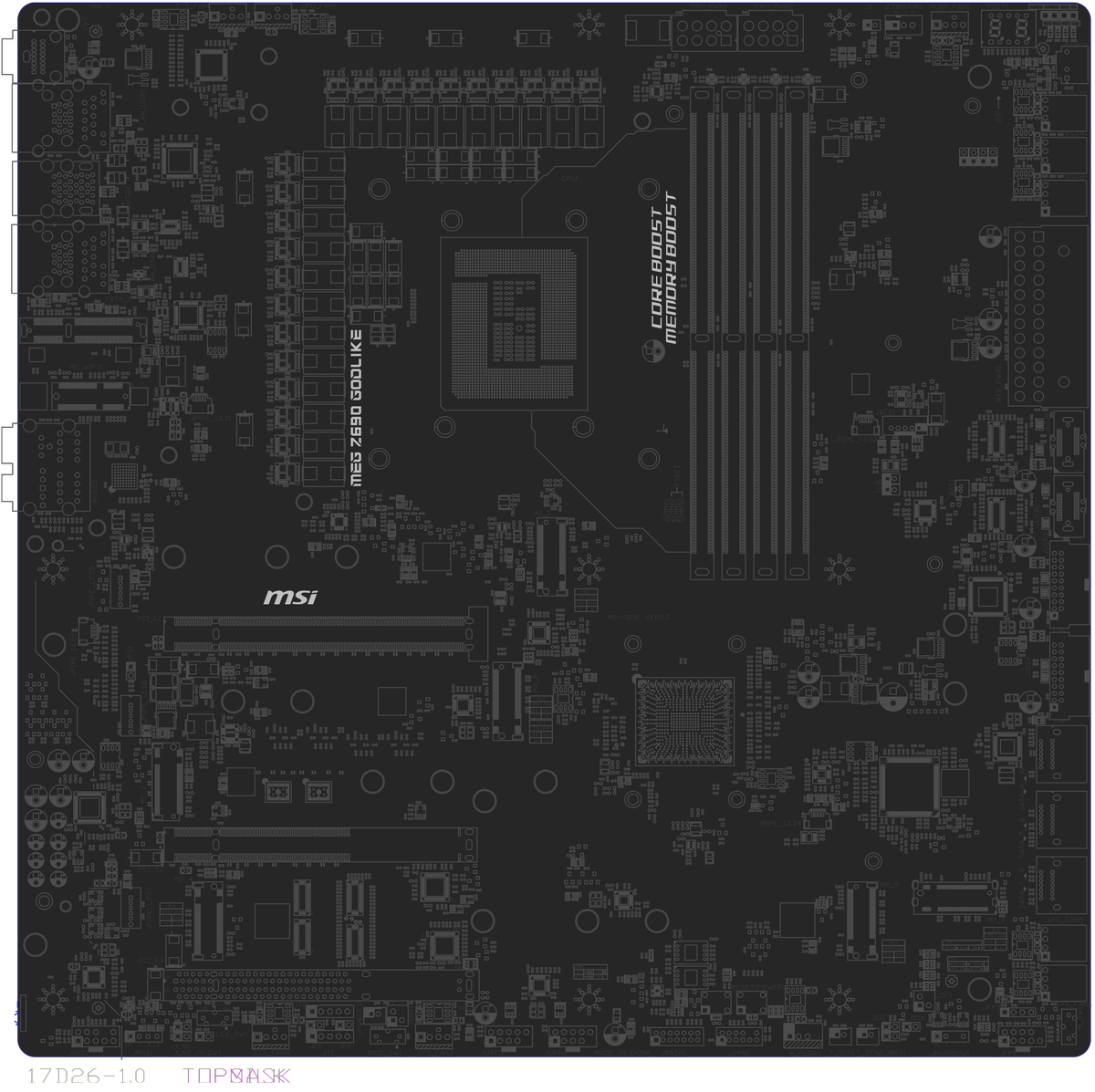 MSI Z690 Godlike PCB Shots