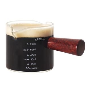 BCnmviku measuring cup with double spouts for coffee, milk...