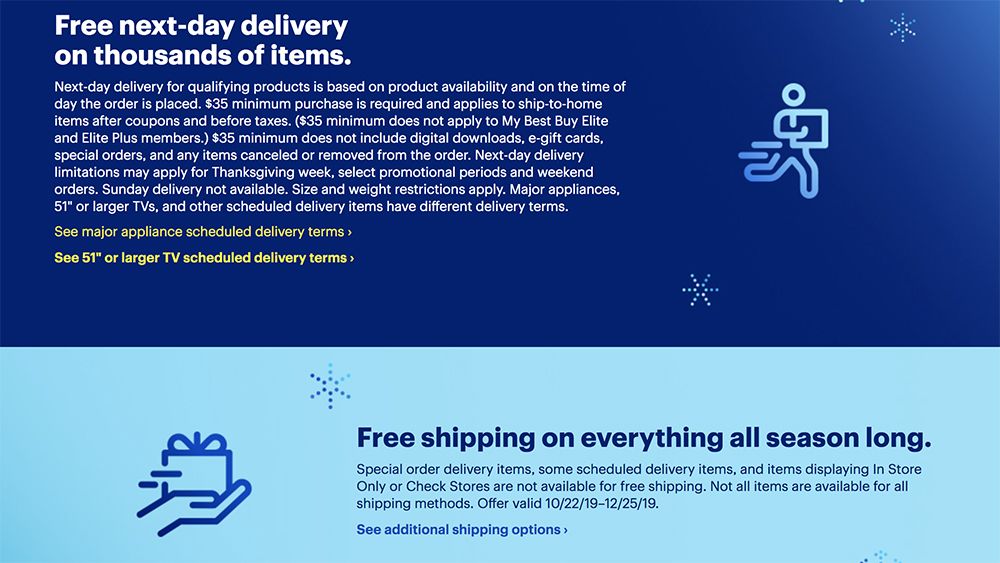 Best Buy battles Amazon with free nextday delivery for the holiday