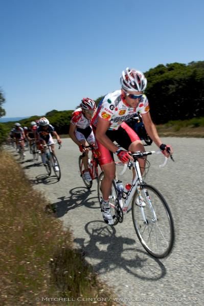 Jacob Rathe (Jelly Belly) hammers at the front of his group