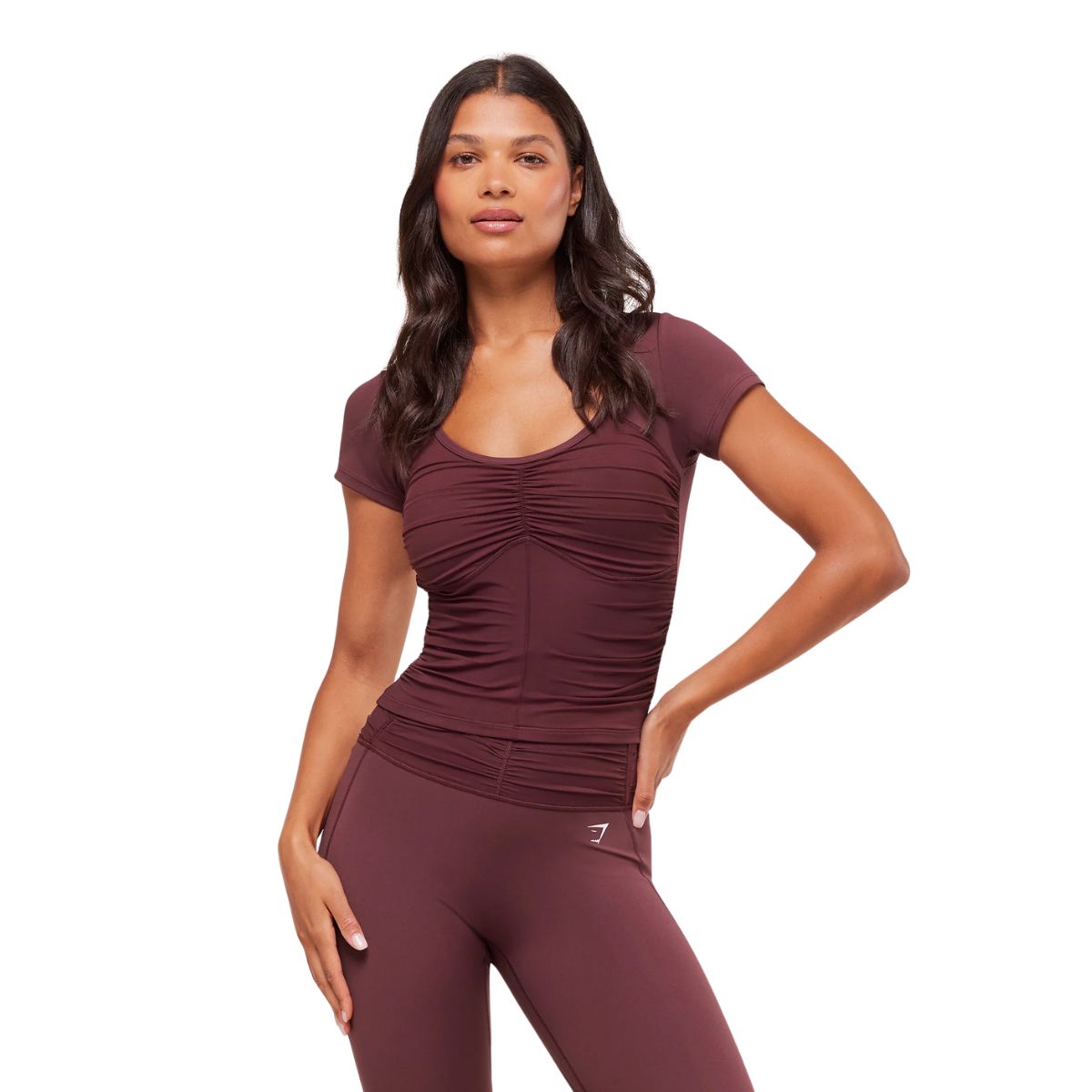 gymshark Ruche Short Sleeve Top