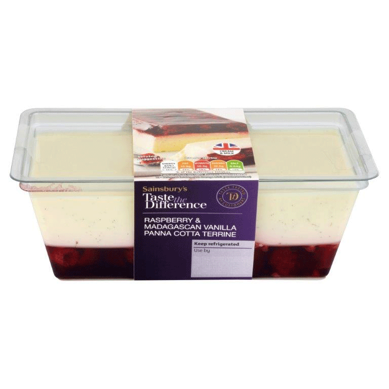 Sainsbury's Taste The Difference Raspberry and Panacotta Terrine