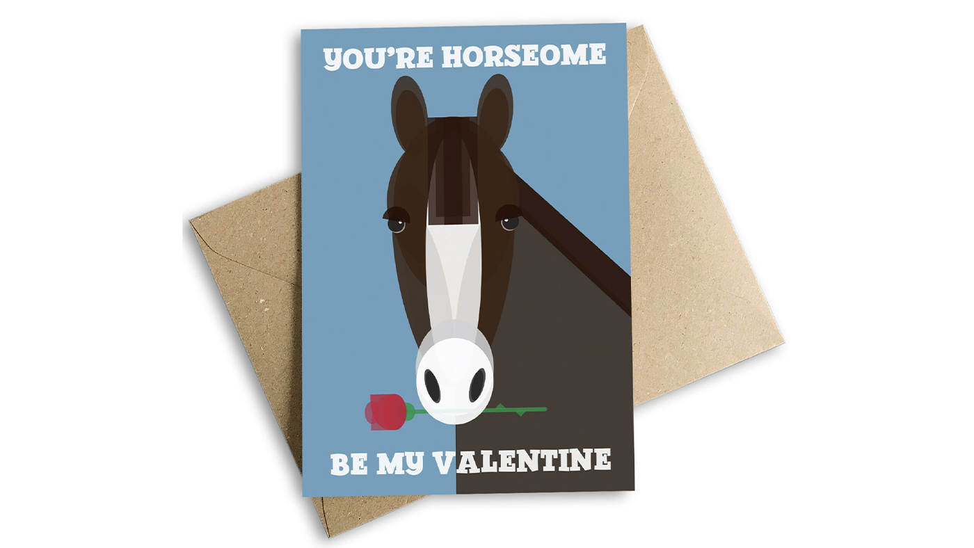 &amp;lsquo;You&amp;rsquo;re Horsesome&amp;rsquo; horse Valentine&amp;rsquo;s card