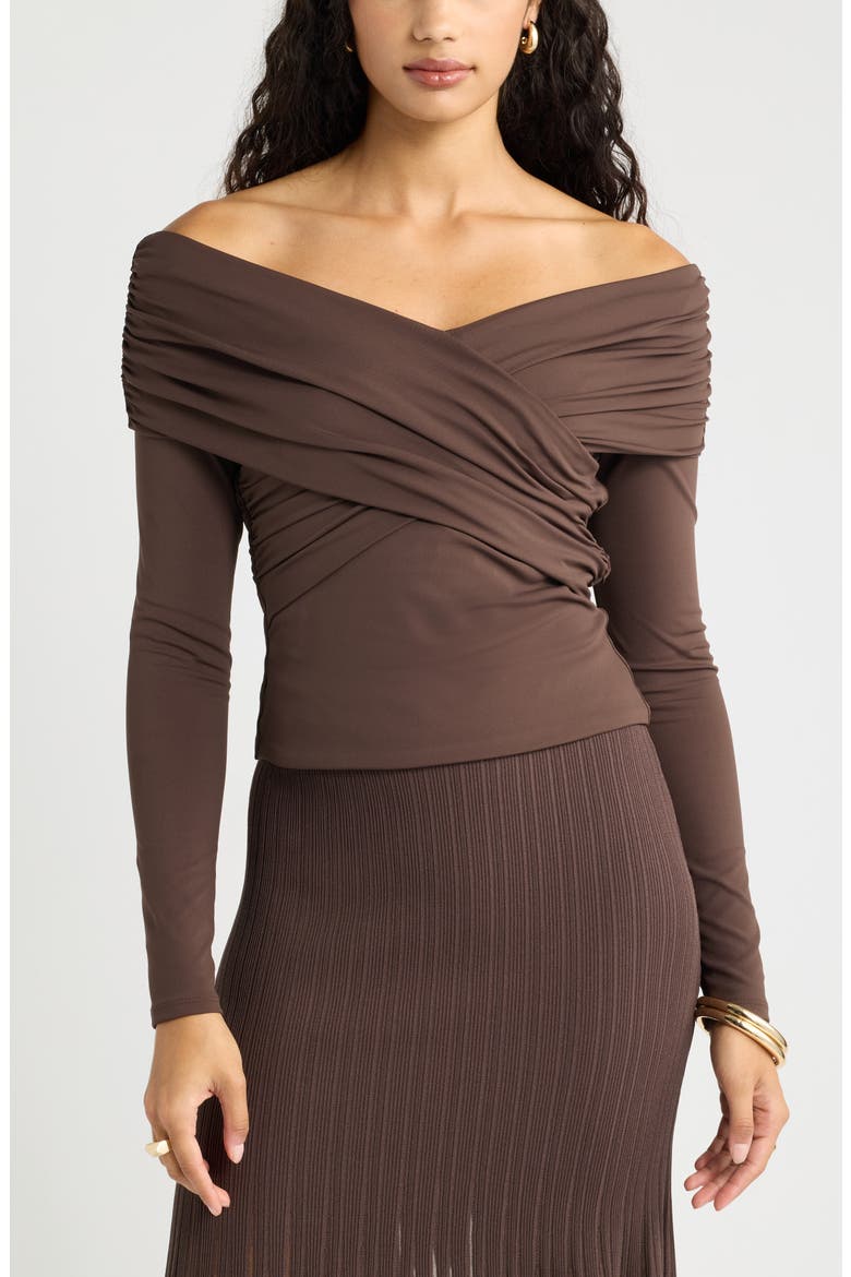 Long Sleeve Cross Front Top