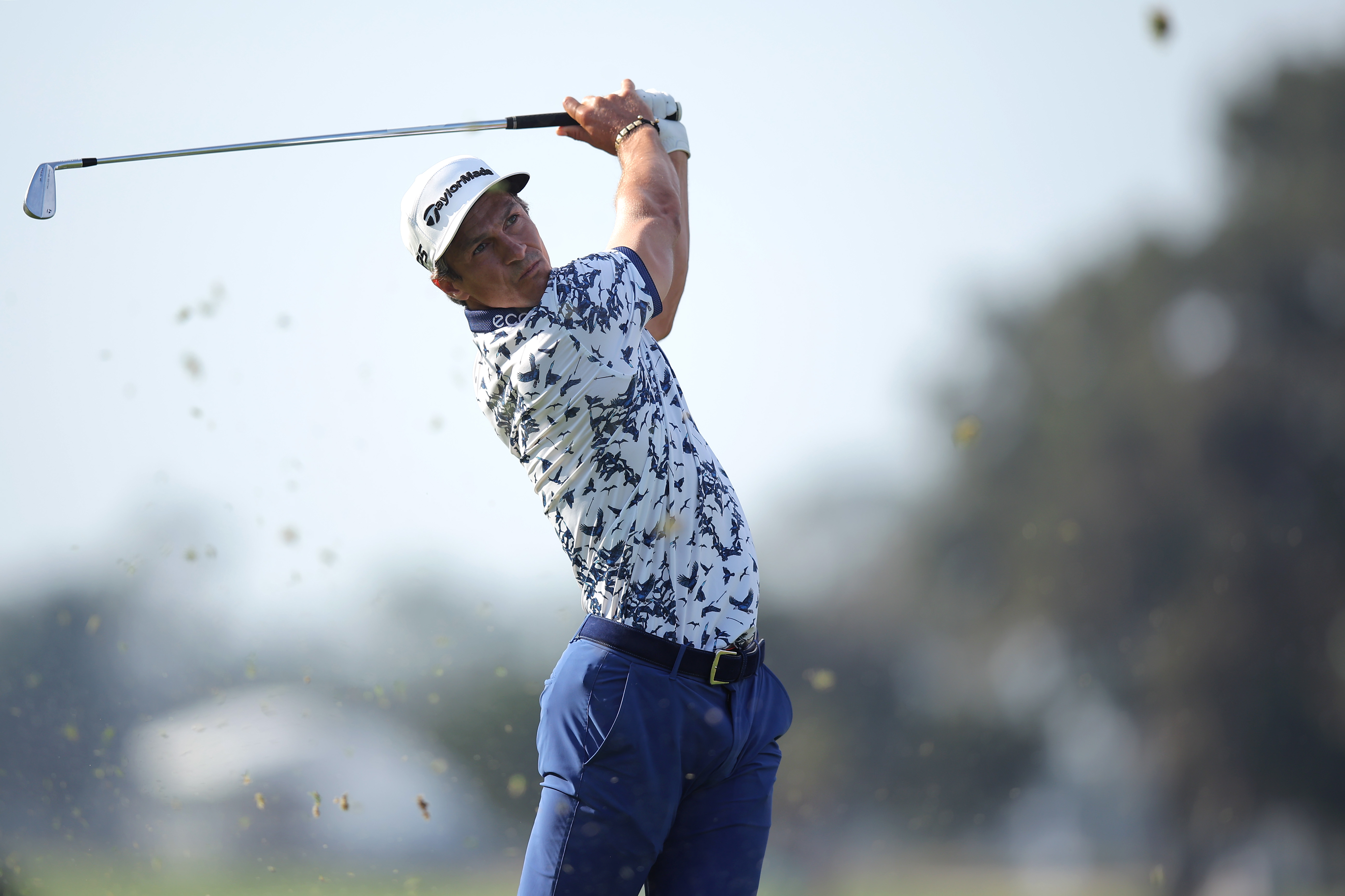 Thorbjorn Olesen hits a wedge shot