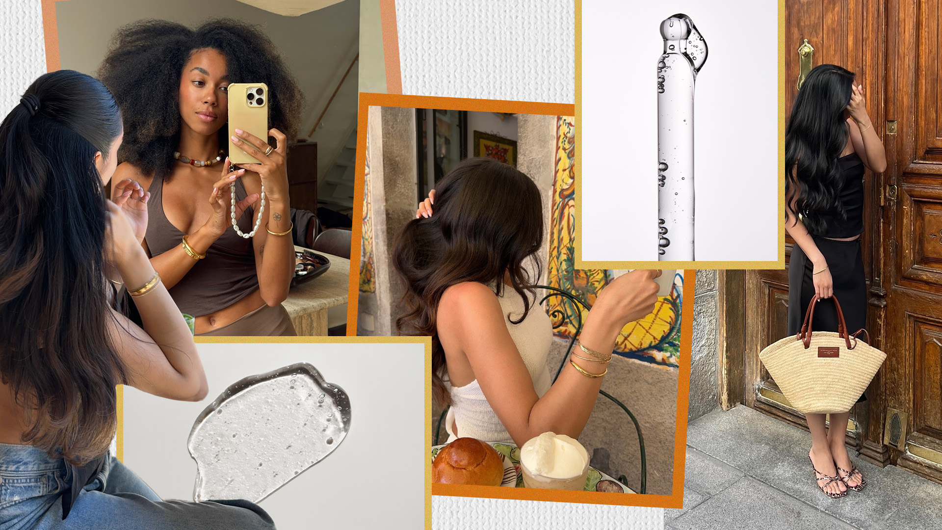 Collage of women with thick hair