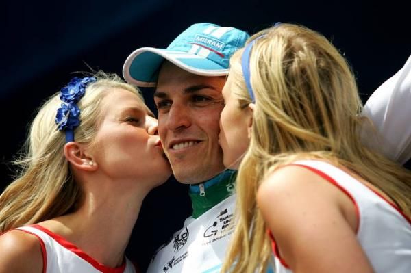 Thomas Rohregger (Milram) in his mountains jersey.