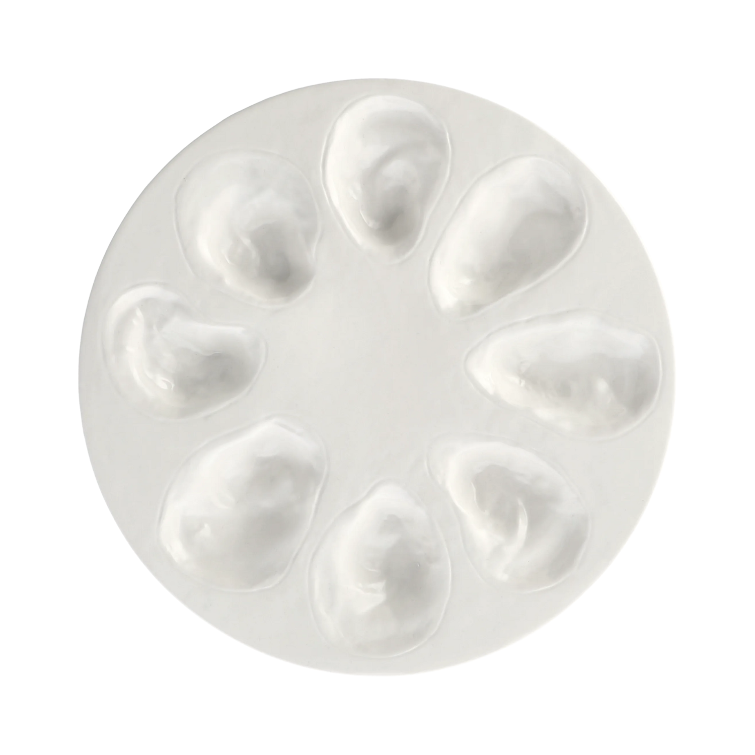 A white oyster plate
