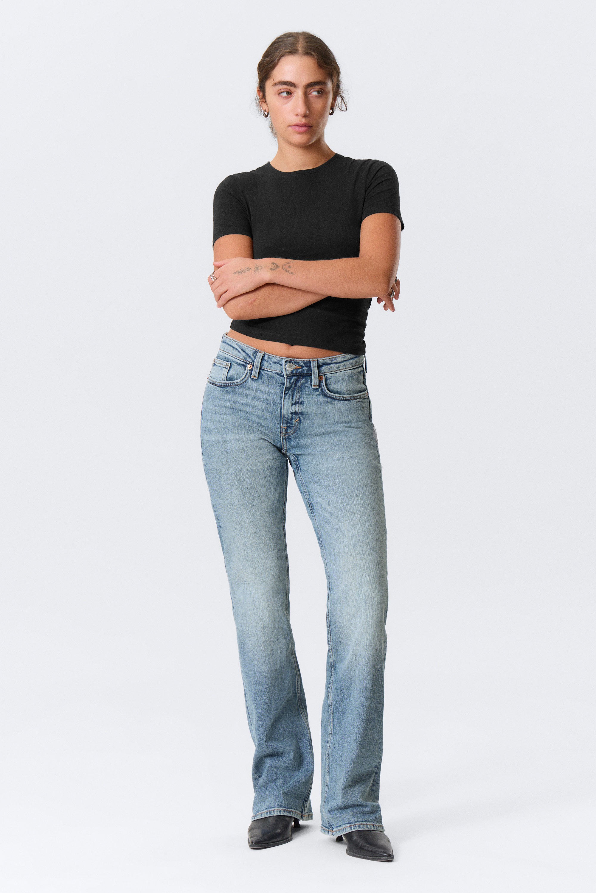 Tension Mid Rise Slim Bootcut Leg Jeans