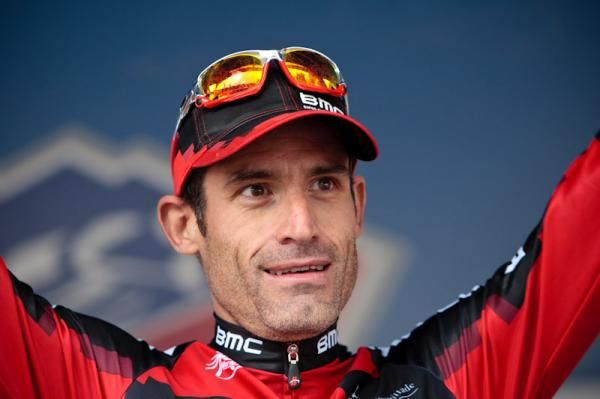 George Hincapie (BMC) on the podium.