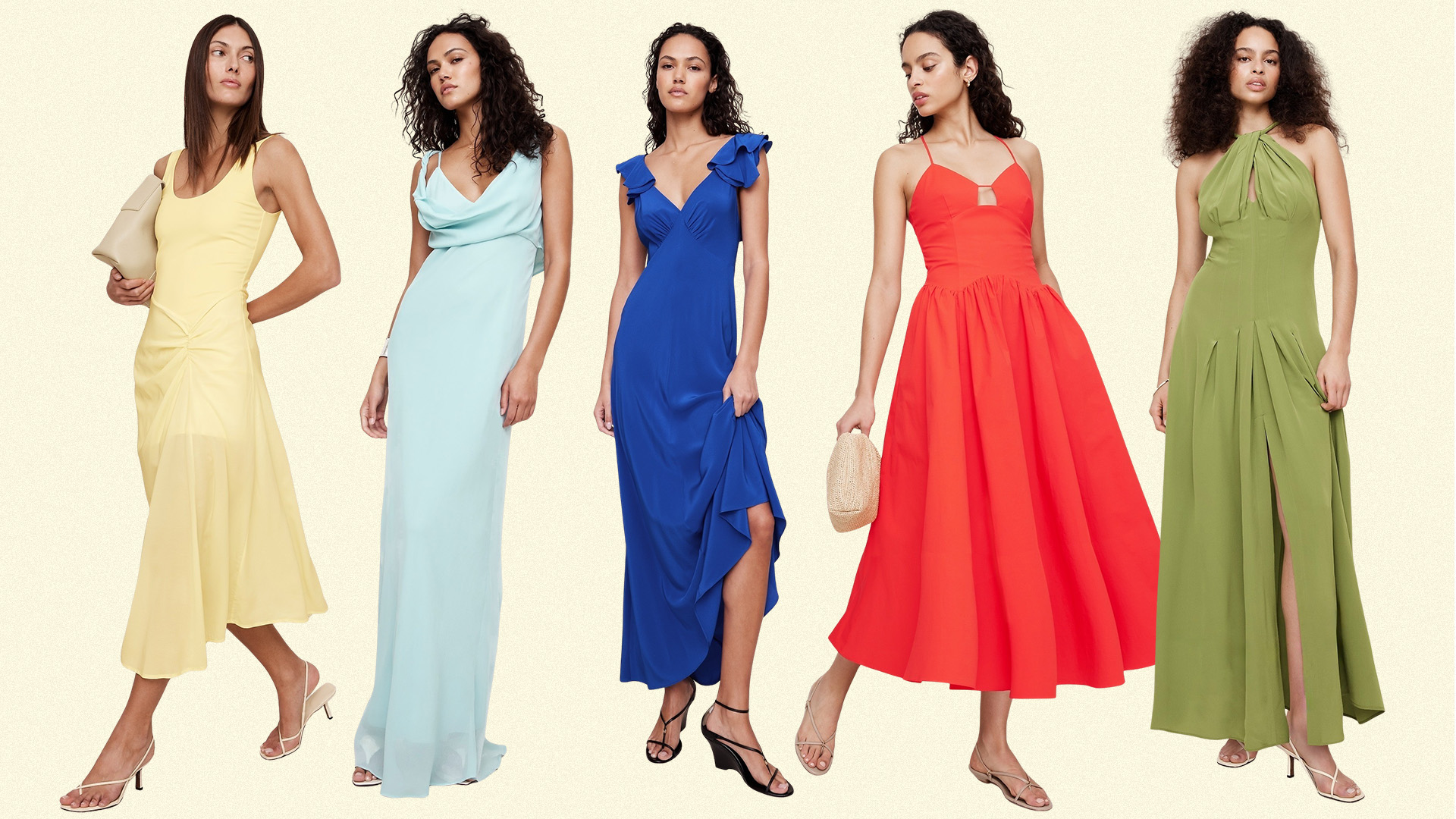 Collage of Wedding Guest Dresses
