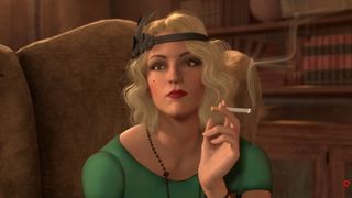 Alone in the Dark - Looking for Jeremy trailer still - blonde woman smoking a cigarette