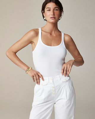 Fine Rib Racerback Tank Top