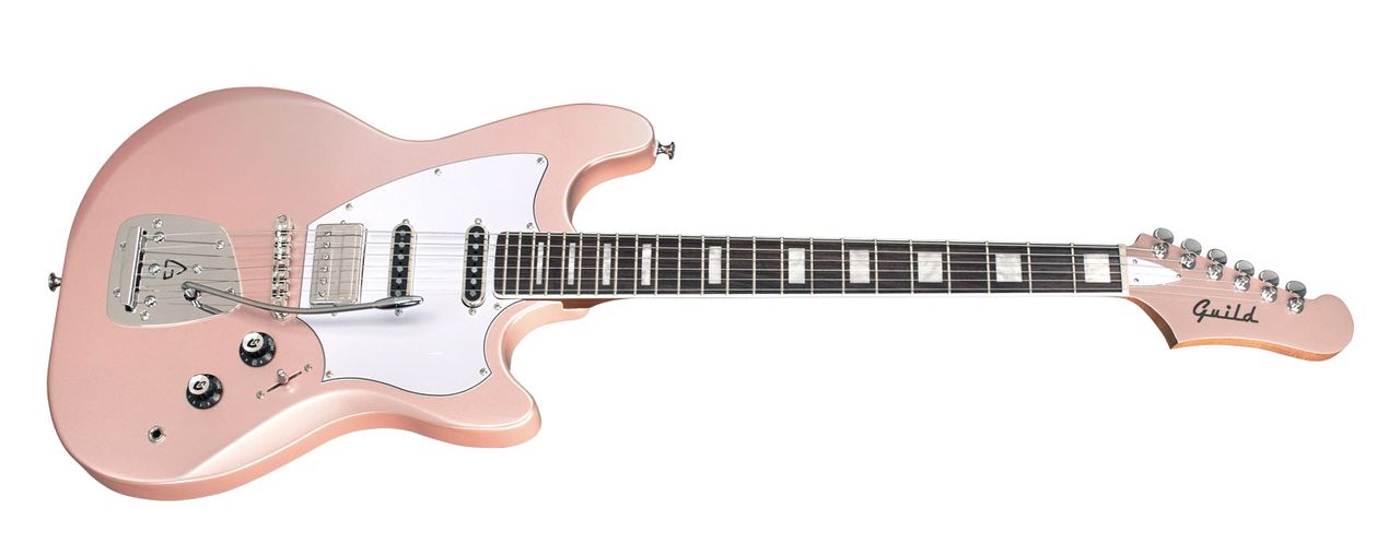 The Guild Surfliner Deluxe classes up the retro, midpriced electric with roasted maple neck and a newly designed vibrato