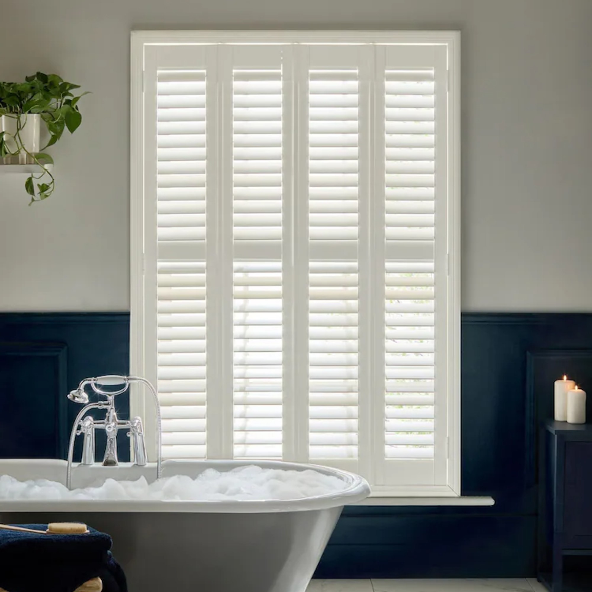 Next Silk White Malvern Made to Measure Shutters