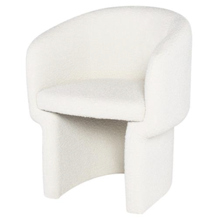 white boule armchair