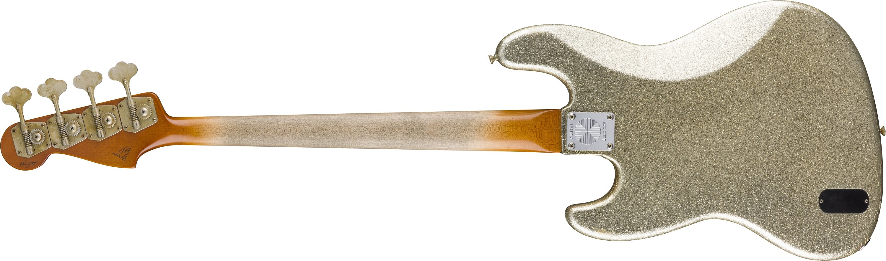 Fender's Limited Edition Masterbuilt Adrian Younge Jazz Bass – as seen from the front and back