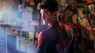 Unmasked Andrew Garfield in The Amazing Spider-Man 2