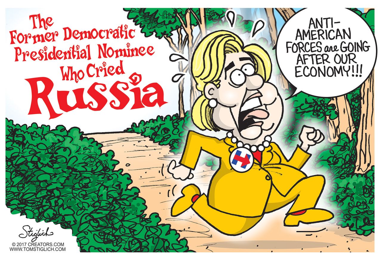 Political cartoon U.S. Hillary Clinton Russia election results