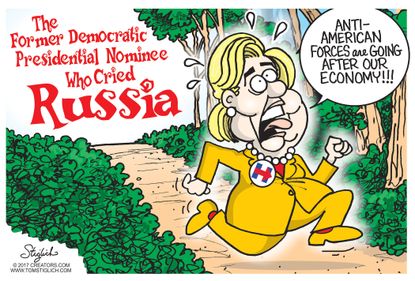 Political cartoon U.S. Hillary Clinton Russia election results